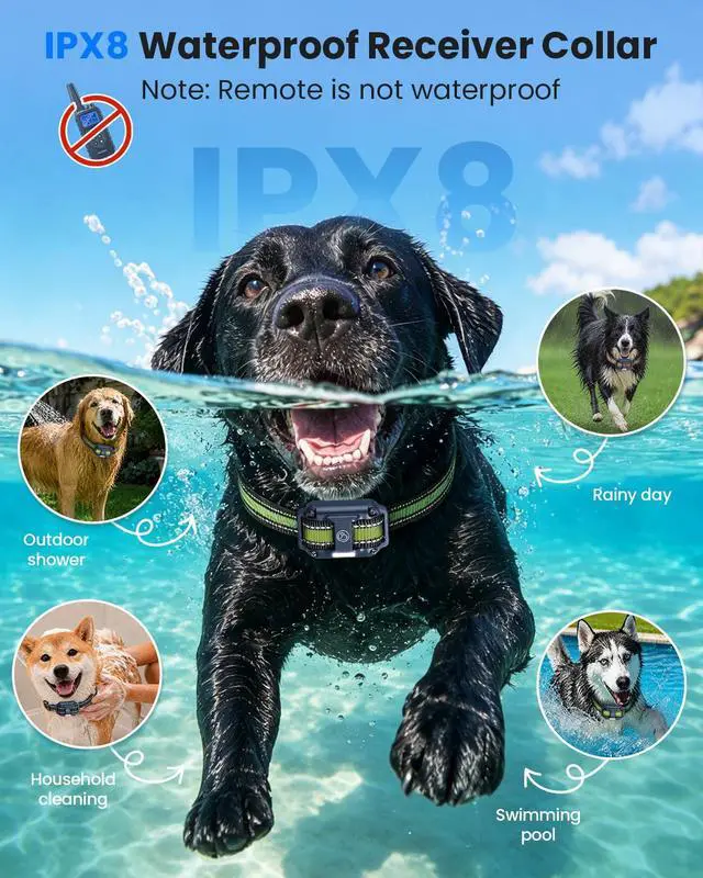 Alt view image 4 of 7 - Shock Collar for 3 Dogs, Dog Training Collar with Remote, Rechargeable