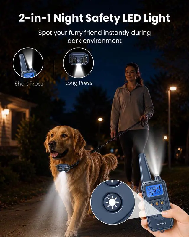 Alt view image 5 of 7 - Shock Collar for 3 Dogs, Dog Training Collar with Remote, Rechargeable