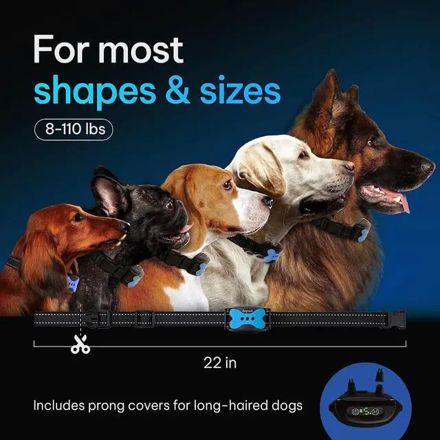 Alt view image 7 of 7 - Dog Bark Collar | Smart Collar for Dog Training | No Shock | Beep & Vibration | Rechargeable | No Bark Collar for Dogs | Anti Bark Collar for Large Dog, Medium Dog, Small Dog | 12-110 lbs