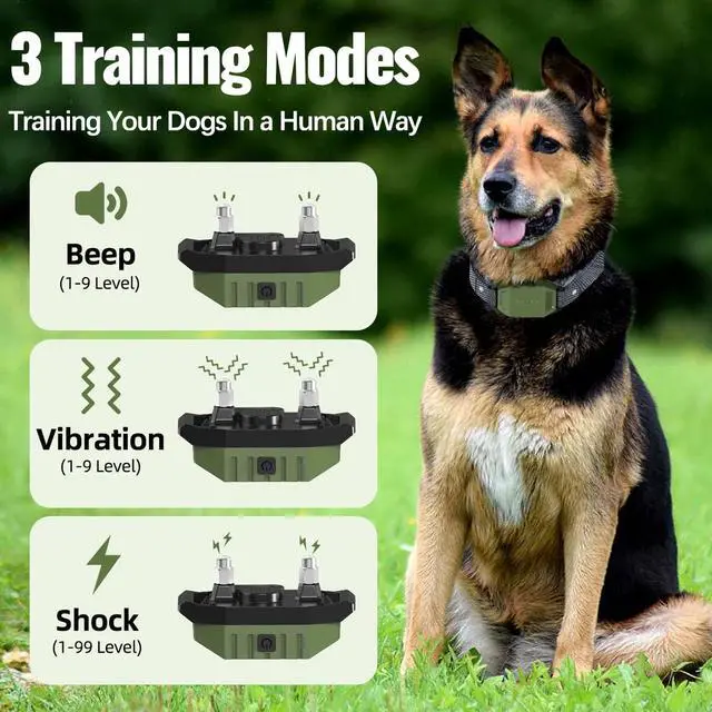 Alt view image 3 of 7 - Shock Collar with Remote Control for Dogs, IP67 Waterproof Collar with Beep, Vibration, Safe Shock, Keypad Lock, Shock Collar for Dogs E-Collars for Large Medium Small Dog (10-120Lbs)