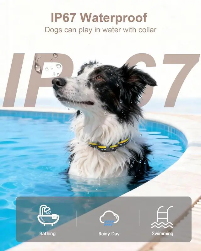 Alt view image 4 of 7 - Dog Shock Collar with Remote Control for Small Medium Large Dogs, 3300FT Waterproof Rechargeable Dog Training Collar with 20 Adjustable Shock & Vibration Levels, Beep, LED Light & Safety Lock