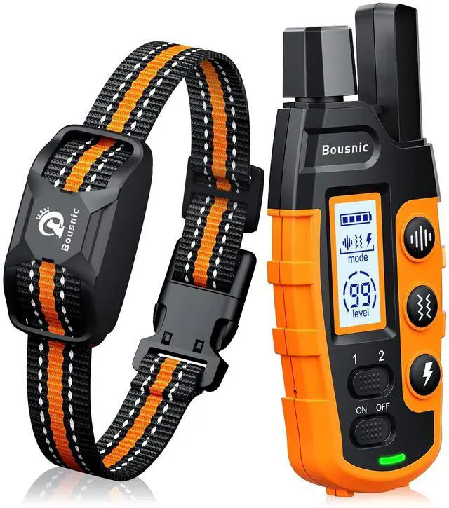 Main image of Dog Shock Collar - 3300Ft Dog Training Collar with Remote for 5-120lbs Small Medium Large Dogs Rechargeable Waterproof e Collar with Beep (1-8), Vibration(1-16), Safe Shock(1-99) (Orange)