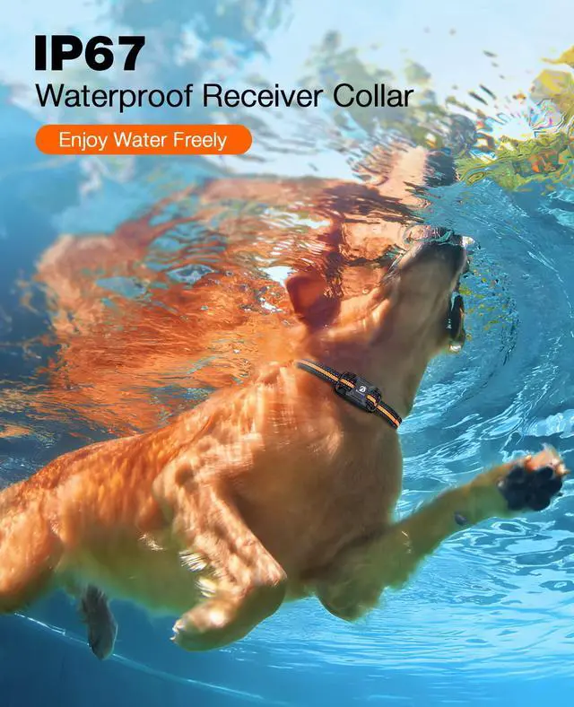 Alt view image 5 of 7 - Dog Shock Collar - 3300Ft Dog Training Collar with Remote for 5-120lbs Small Medium Large Dogs Rechargeable Waterproof e Collar with Beep (1-8), Vibration(1-16), Safe Shock(1-99) (Orange)