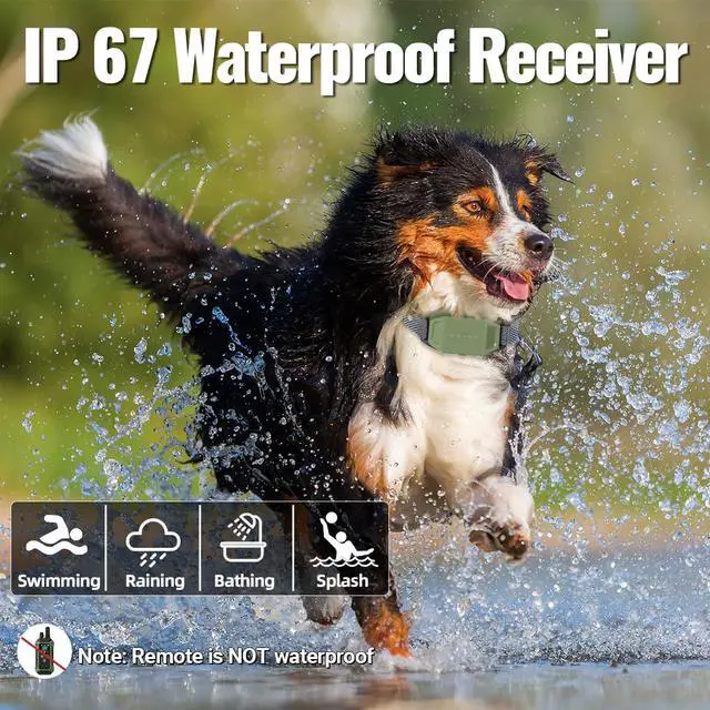 Alt view image 4 of 7 - Shock Collar with Remote Control for Dogs, IP67 Waterproof Collar with Beep, Vibration, Safe Shock, Keypad Lock, Shock Collar for Dogs E-Collars for Large Medium Small Dog (10-120Lbs)