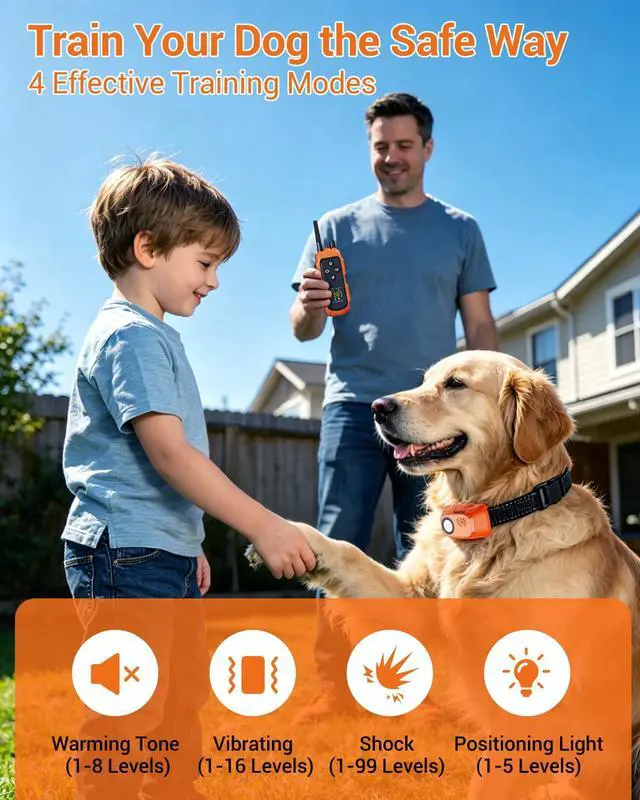 Alt view image 2 of 7 - Dog Shock Training Collar with Remote for Medium Large Dogs