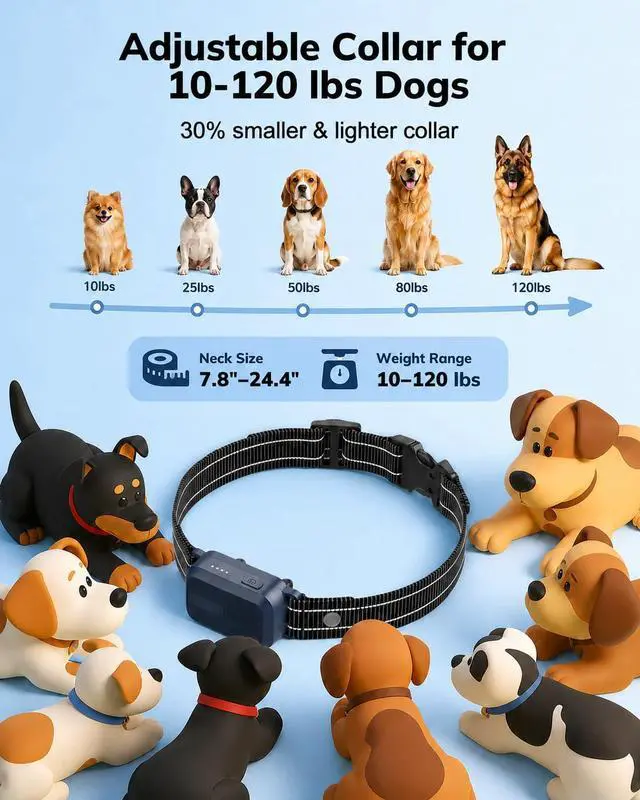 Alt view image 5 of 5 - Dog Training Collar with Remote for 10-120lbs