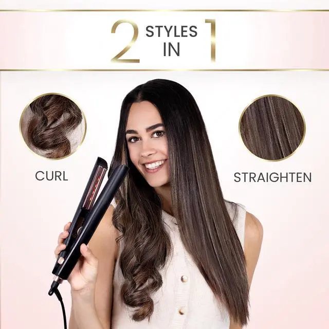 Alt view image 5 of 6 - Slimline Hair Straightener with Infrared, 2-in-1 Curling