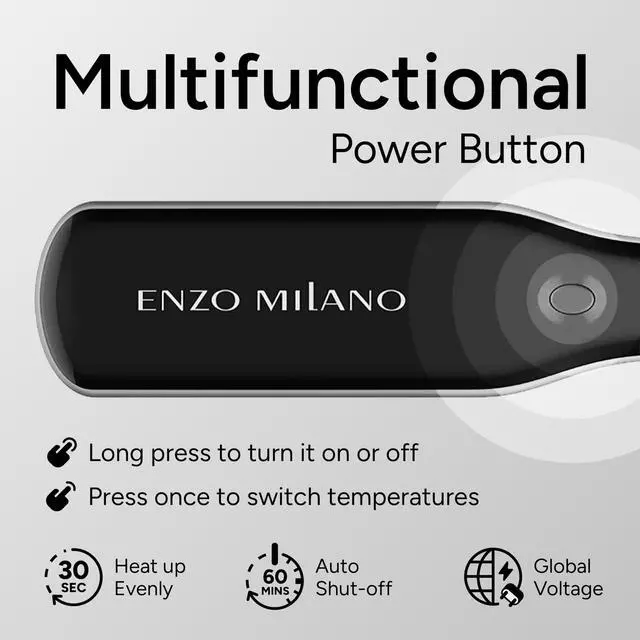 Alt view image 4 of 7 - SX ENZOcool Professional 2-in-1 Hot Comb for Thick and Thin Hair, Close-to-Root Heating Straightener & Curler for Wavy Styles