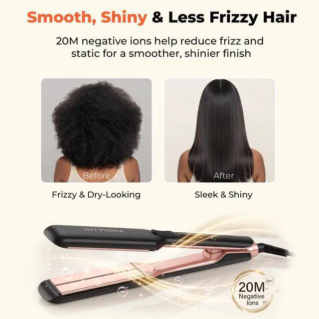 Alt view image 3 of 7 - 1.75 Wide Ceramic Hair Straightener for Long Hair, Fast Styling