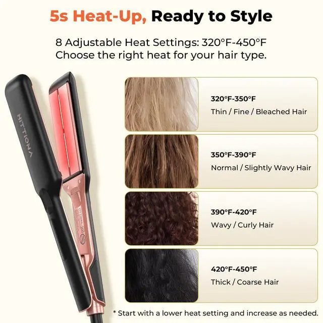 Alt view image 7 of 7 - 1.75 Wide Ceramic Hair Straightener for Long Hair, Fast Styling