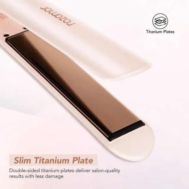 Alt view image 4 of 7 - Titanium Hair Straightener, 1 Inch Flat Iron for Curling & Straightening