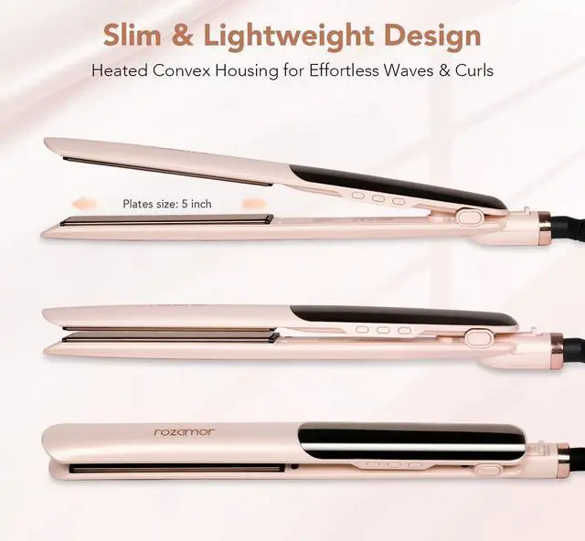Alt view image 5 of 7 - Titanium Hair Straightener, 1 Inch Flat Iron for Curling & Straightening