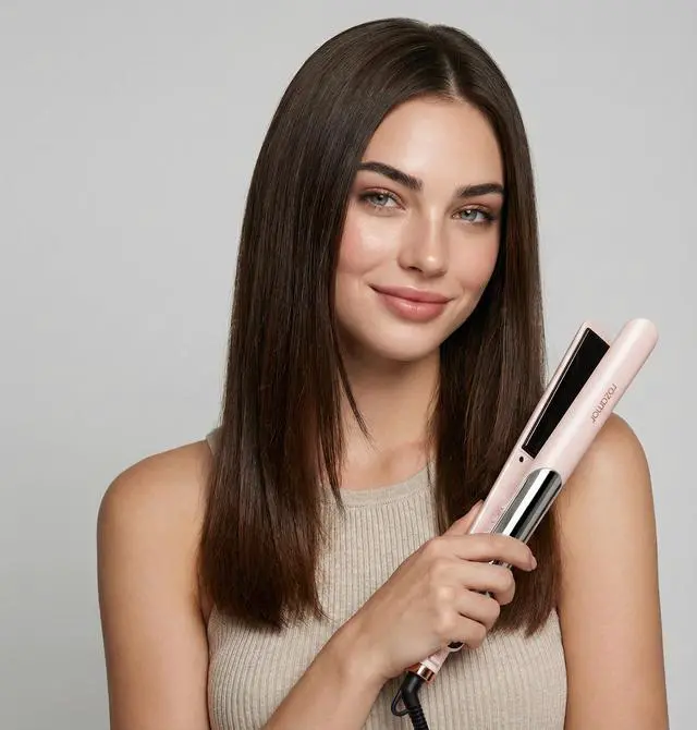 Alt view image 7 of 7 - Titanium Hair Straightener, 1 Inch Flat Iron for Curling & Straightening
