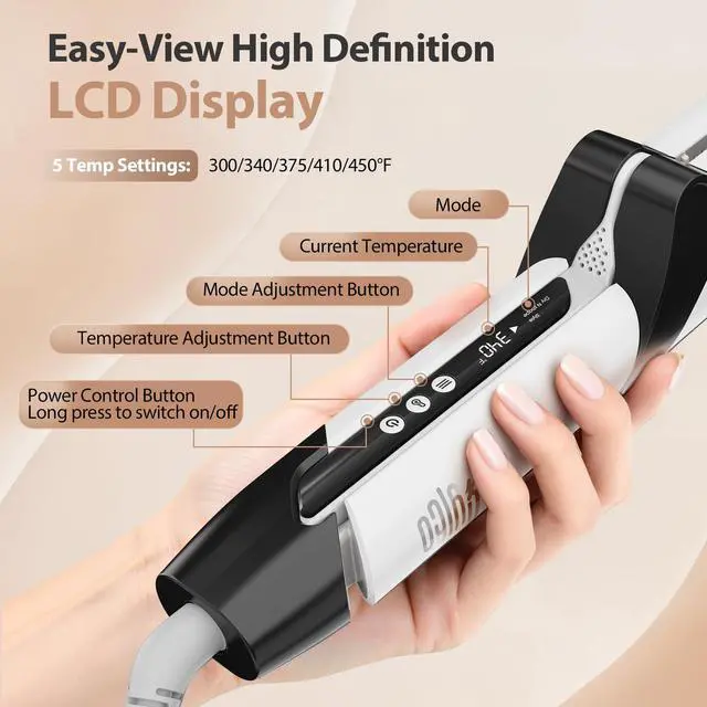 Alt view image 7 of 7 - Hair Air Straightener, 100-240V Dual Voltage Wet to Dry Straightener