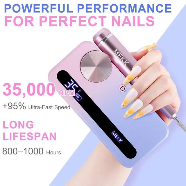 Alt view image 2 of 7 - Professional Nail Drill, 35000RPM E-File for Acrylic Gel Nails