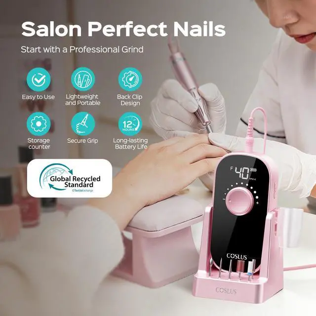 Alt view image 5 of 7 - E51 Electric Nail Drill, Professional for Nail Art Practice
