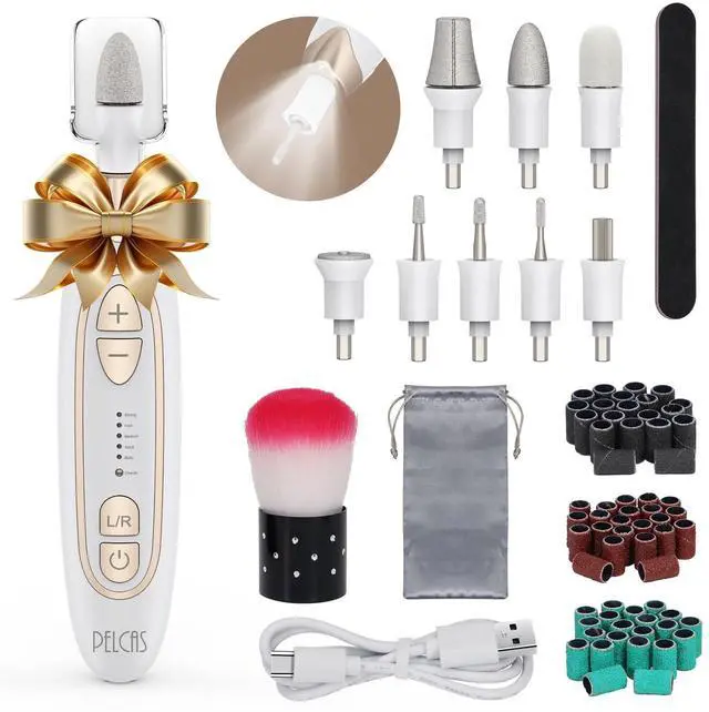 Main image of Electric Toenail Grinder for Thick Toenails, 5 Speeds & LED Light