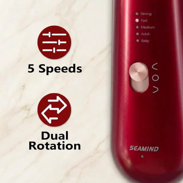 Alt view image 5 of 7 - 5-in-1 Electric Nail File Kit, Cordless Manicure Pedicure Set, Red