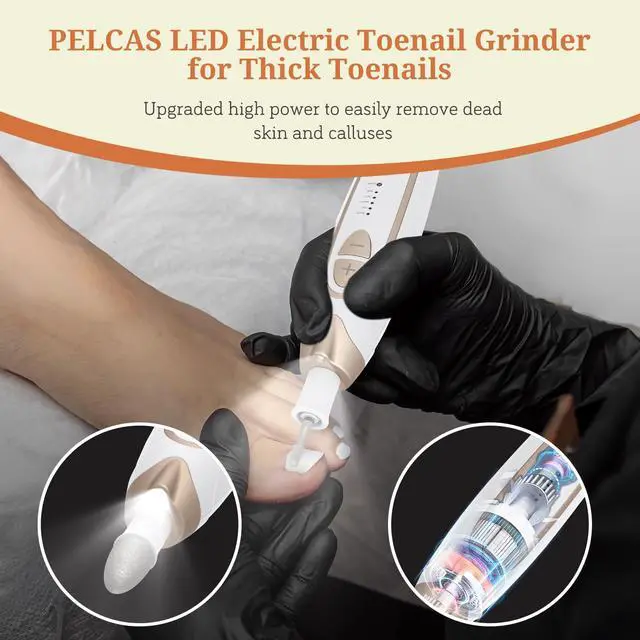 Alt view image 5 of 7 - Electric Toenail Grinder for Thick Toenails, 5 Speeds & LED Light