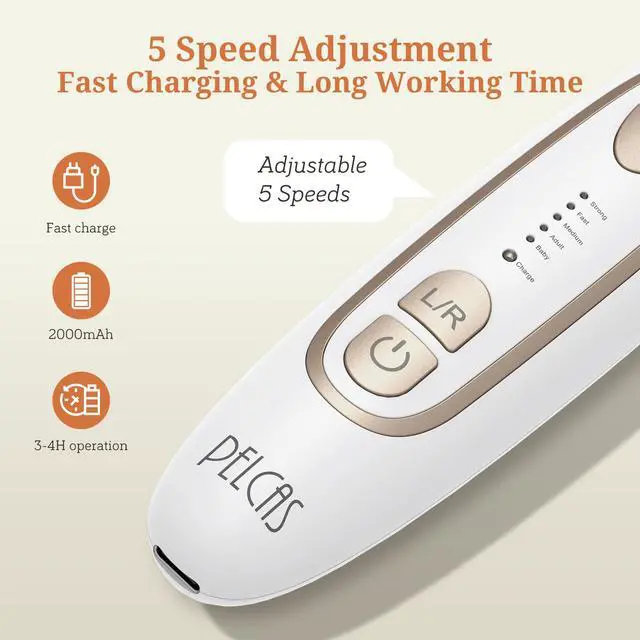 Alt view image 7 of 7 - Electric Toenail Grinder for Thick Toenails, 5 Speeds & LED Light