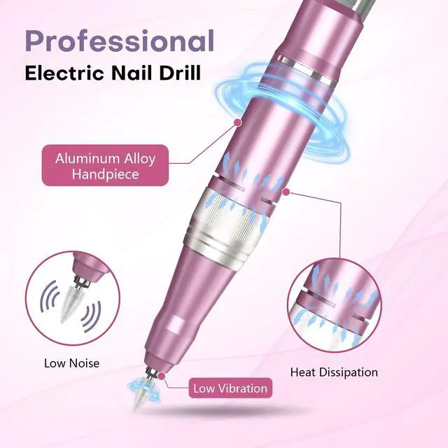Alt view image 5 of 7 - Nail Drill, Electric Nail File, Acrylic Gel Polish Remover,45000 RPM