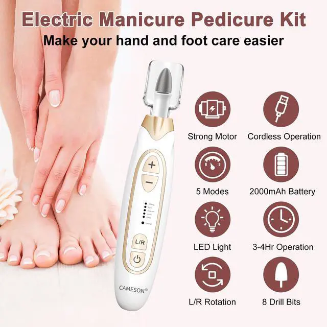 Alt view image 2 of 7 - Toenail Grinder for Thick Toenails, Electric Manicure Pedicure Set