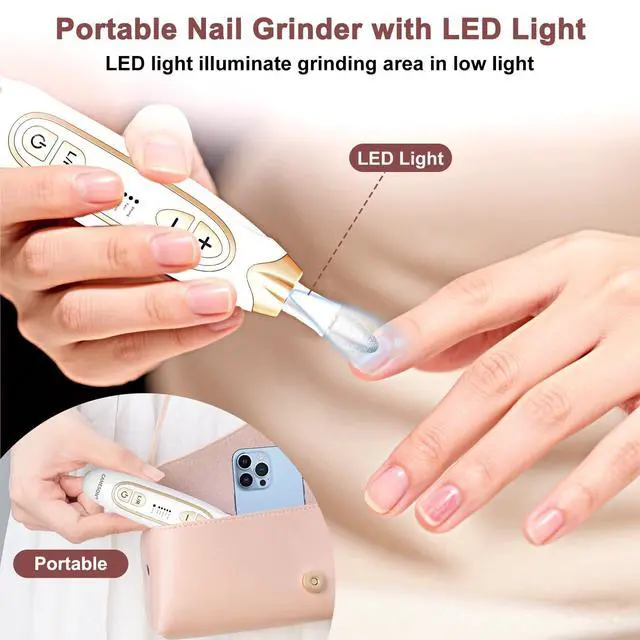 Alt view image 7 of 7 - Toenail Grinder for Thick Toenails, Electric Manicure Pedicure Set