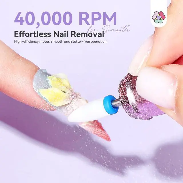 Alt view image 4 of 7 - Nail Drill Professional 40000RPM 30S Fast Removal for Acrylic Nail