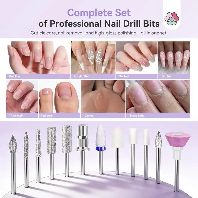 Alt view image 7 of 7 - Nail Drill Professional 40000RPM 30S Fast Removal for Acrylic Nail