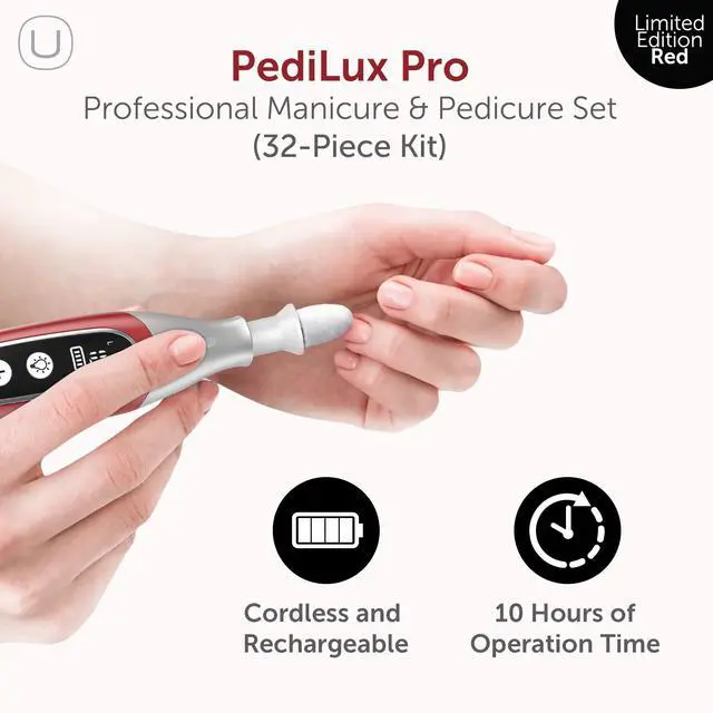 Alt view image 2 of 7 - Pro Professional Manicure Pedicure Kit, Cordless Electric Nail File Drill Set, Thick Toenail Grinder, Toe Nail Dremel Tools, Filer, Buffer, Sander, Remove Cuticles, Callus for Women & Men
