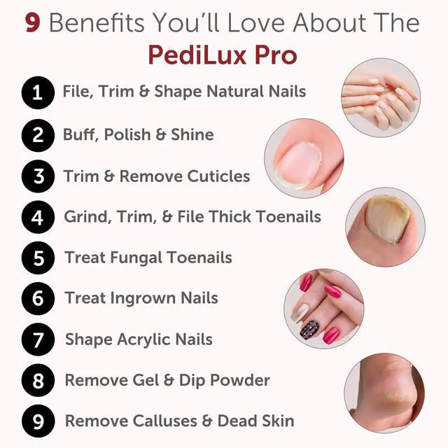 Alt view image 3 of 7 - Pro Professional Manicure Pedicure Kit, Cordless Electric Nail File Drill Set, Thick Toenail Grinder, Toe Nail Dremel Tools, Filer, Buffer, Sander, Remove Cuticles, Callus for Women & Men