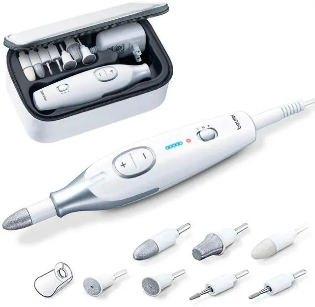 Main image of MP42 Nail Drill, 7-in-1 Nail Kit with Strong Sapphire Nail Drill Bits, Electric Nail File and Nail Buffer Includes Bright LED Light, Pedicure Kit and Manicure Set with Storage Case