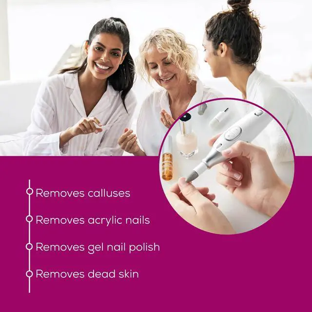Alt view image 3 of 7 - MP42 Nail Drill, 7-in-1 Nail Kit with Strong Sapphire Nail Drill Bits, Electric Nail File and Nail Buffer Includes Bright LED Light, Pedicure Kit and Manicure Set with Storage Case
