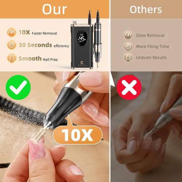 Alt view image 7 of 7 - Professional Electric Nail Drill Rechargeable Nail File