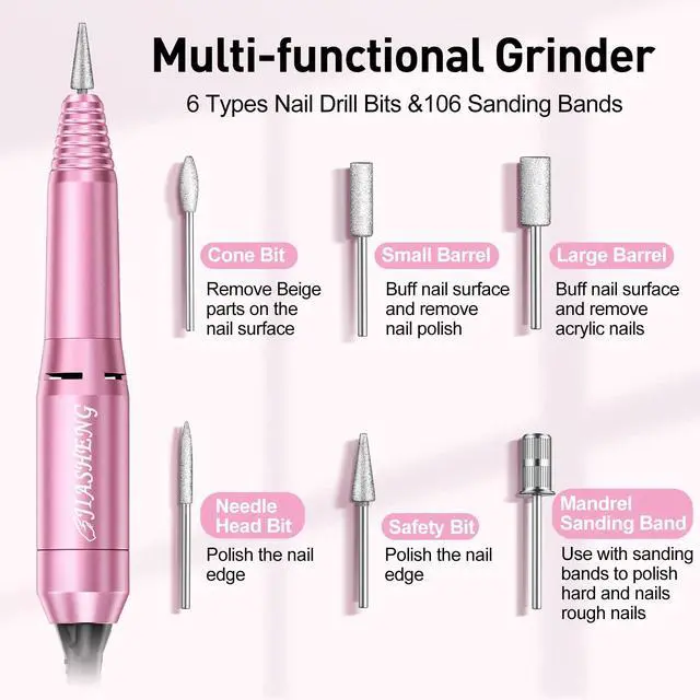 Alt view image 4 of 7 - 20000RPM Electric Nail Drill Professional Nail File Drill
