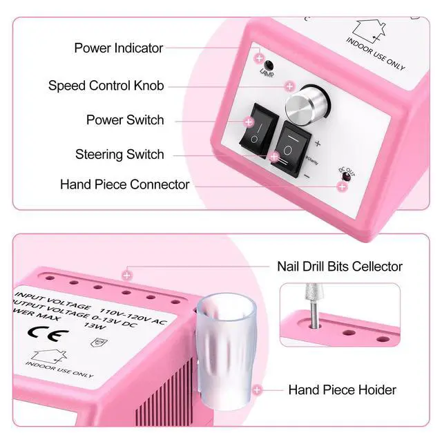Alt view image 5 of 7 - 20000RPM Electric Nail Drill Professional Nail File Drill