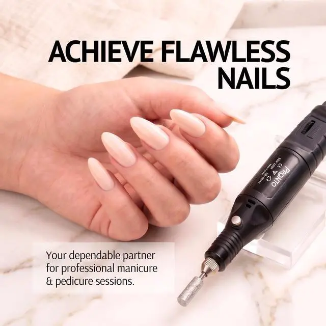 Alt view image 6 of 6 - Professional Corded Electric Nail Drill Machine Kit | Plug-in Nail Drill (E File) for Acrylic Nails, Gel Polish Removal, Shaping & Buffing with Drill Bits & Sanding Bands