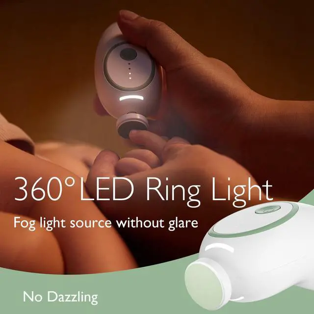 Alt view image 2 of 7 - Baby Nail File Electric, Gentle Night Light Baby Nail Trimmer