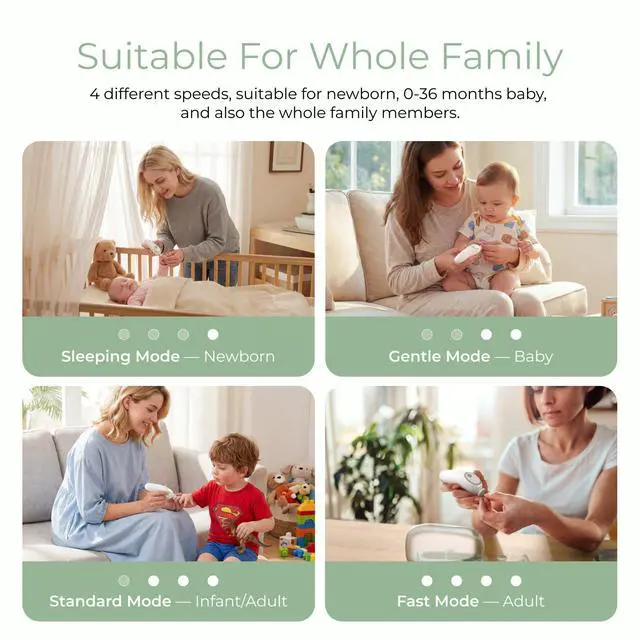 Alt view image 5 of 7 - Baby Nail File Electric, Gentle Night Light Baby Nail Trimmer