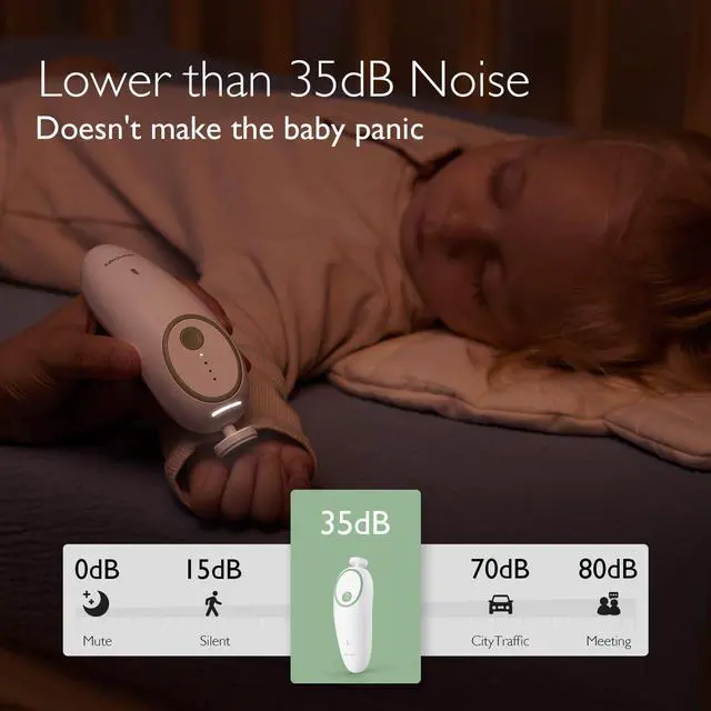 Alt view image 3 of 7 - Baby Nail File Electric, Gentle Night Light Baby Nail Trimmer