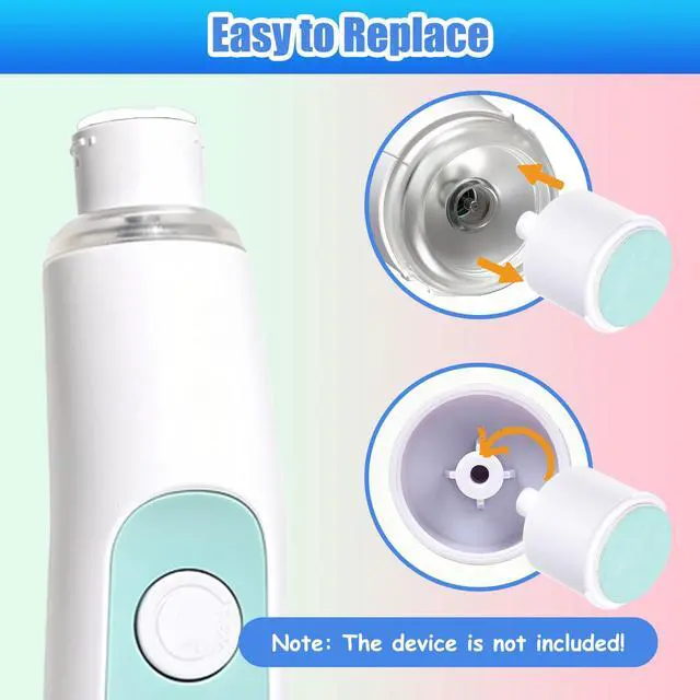 Alt view image 5 of 6 - Replacement Pads Compatible with Frida Baby Electric Nail Buffer, 12 Pieces Baby Nail Trimmer Pads Grinding Heads Suits to Newborn and Adults (6-12, 12+ Months)