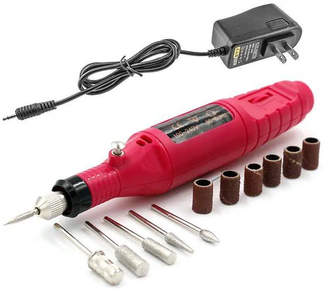 Main image of Portable Electric Nail Drill Set Pen Sander Polish Machine Acrylic Gel Removal Manicure Filer Kit with 6 Nail Drill Bits Pedicure Efile Rotary Carver Nail Art Tools