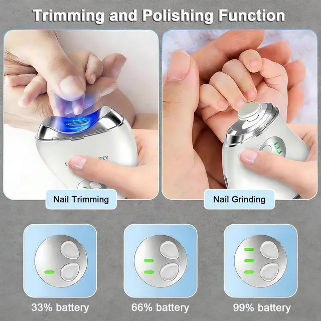 Alt view image 2 of 7 - Electric Nail Clipper, 2026 NEW Improved Nail Clippers Set, Includes an Automatic 4-in-1 Nail Clippers (with LED Light & Storage Box), an Oblique Nail Clippers, Ideal for All Your Nail Care Needs