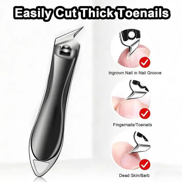 Alt view image 6 of 7 - Electric Nail Clipper, 2026 NEW Improved Nail Clippers Set, Includes an Automatic 4-in-1 Nail Clippers (with LED Light & Storage Box), an Oblique Nail Clippers, Ideal for All Your Nail Care Needs