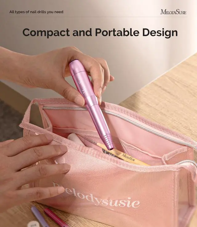 Alt view image 3 of 7 - PC120B Pen Nail Drill with Compact AC Adapter Kit