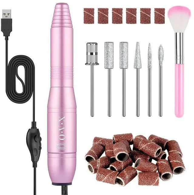 Main image of Portable Electric Nail Drill Machine, Professional 20000 RPM USB Manicure Pedicure Drills for Acrylic Nails Gel Polishing Shape Tools