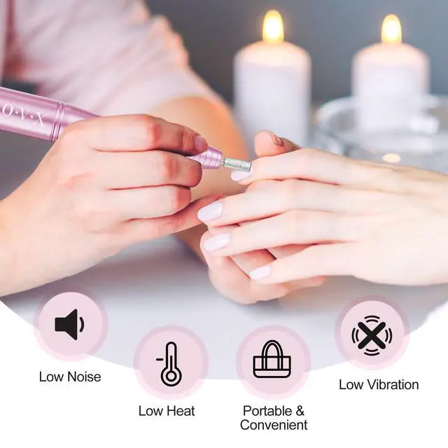 Alt view image 3 of 7 - Portable Electric Nail Drill Machine, Professional 20000 RPM USB Manicure Pedicure Drills for Acrylic Nails Gel Polishing Shape Tools