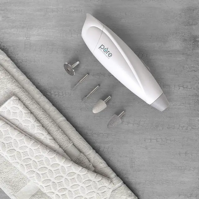 Alt view image 6 of 7 - Express Cordless Manicure and Pedicure System, Portable, Battery Powered Nail File with 5 Interchangeable Attachments, 2 Speeds and Storage Bag for Travel & Home