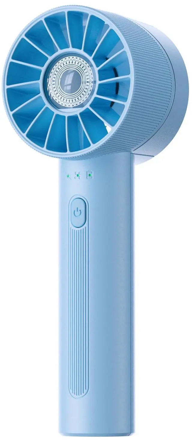 Main image of Portable Mini Handheld Turbo 4 Speed High Velocity Personal Fan, Max 16H Cooling Time, Rechargeable Purse Fan, Travel Essentials Must Haves for Vacation/Beach/Trip, Light Blue