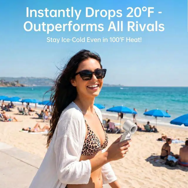 Alt view image 3 of 7 - Pro Handheld Portable fan with Turbo Cooling 199-Speed 5500mAh